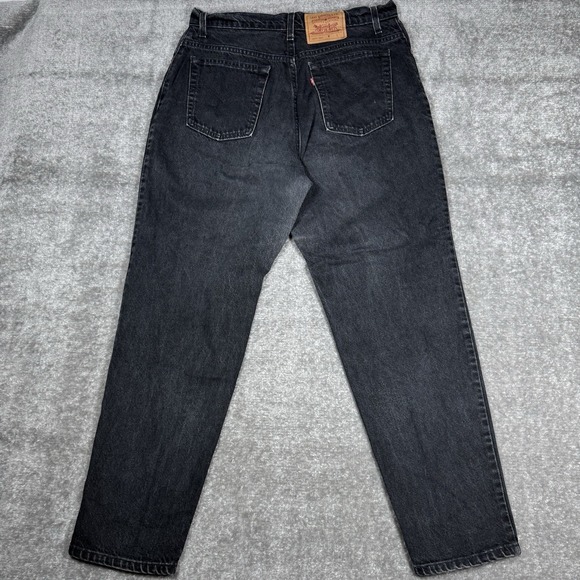 Levi's Black Jeans Women's 16 (34x30) Tapered Leg Mom Vintage 90s USA 16551-0260 - Picture 2 of 9